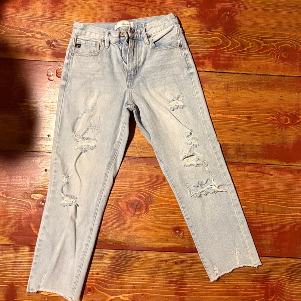 KanCan Light Blue Distressed Boyfriend Jeans